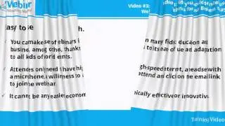 Video 3 - Why You Should Use Webinars For Your Business