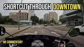 Cutting Through Downtown Raleigh on my Kawasaki Mean Streak 1600! EXHAUST ONLY!