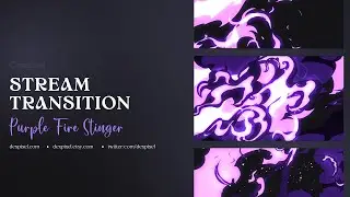 Purple Fire Flame  - OBS Stream Transition Streamlabs Stinger Youtube Twitch Vol.1