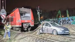 15.01.2023 - Regionalzug kollidiert mit liegengebliebenem PKW - niemand verletzt