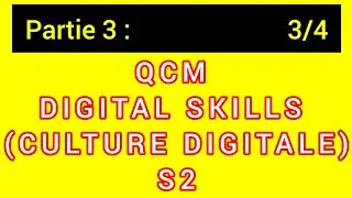 QCM DIGITAL SKILLS (CULTURE DIGITALE) S2 (partie 3)