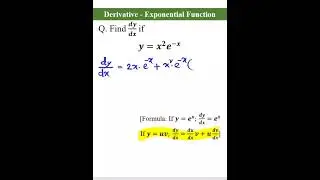 Derivative - Exponential Function || Math Practice #shorts #maths #calculus #derivatives