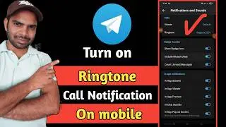 Turn on telegram incoming calls ringtone with notification on mobile taskbar  Easily