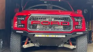 Destroying my 2020 Raptor Front Grill ! SVC Offroad Front Mount Intercooler install !