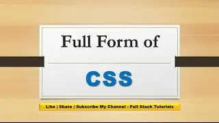 Full Form of CSS?