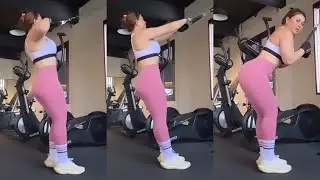 renna dyana tampil cantik olahraga pake celana warna pink