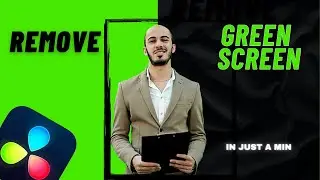 How to REMOVE green screen in less than a MINUTE🔥 #DaVinci Resolve