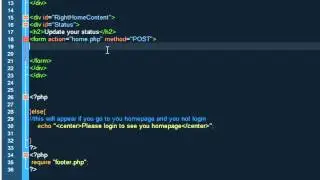 Create a Social Network - 14 - Status Html & Css