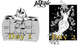 Inktober 2020 Days 1 and 2