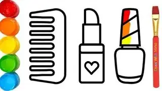 Lipstick Drawing /how to draw lipstick Children, toddlers 💄| Makeup Drawing Easy for kids