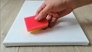 Kitchen Sponge for Painting | Acrylic on Canvas Ideas | Work #117