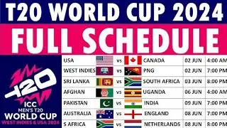 icc t20 world cup 2024 schedule|T20 world cup 2024 schedule|world cup 2024|world cup 2024 time table