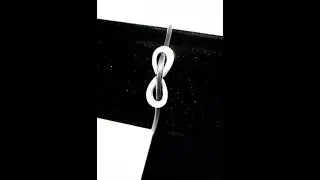 Bracelet infini en cuir noir lisse