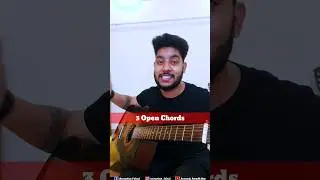 ISHQ on 3 Easy Open Guitar Chords | Ishq Guitar Chords| ISHQ Guitar Lesson For Beginners #shorts