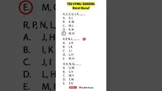 TIU CPNS/SEKDIN - DERET HURUF #cpns #cpns2024 #cpns_2023 #sekdin #psikotest #psikoteskerja