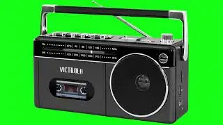 Cassette player on green screen