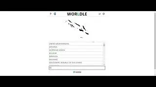 Playing Worldle!
