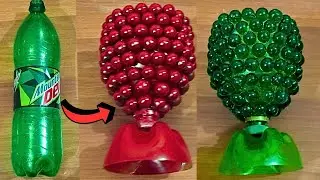 Nice👍 and easy idea from plastic bottle # beautiful flower🌹 vase
