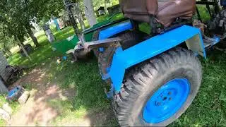 Заміна коліс трактора на уазівські  Я-245 з нарізаними грунтозацепами.tractor wheels with cut cleats