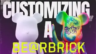 Painting a GIANT Bearbrick!! (Custom) #art