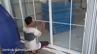 cara pasang ornamen  kotak kotak aluminium... lombok aluminium