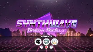 Twitch Animated Retro Overlay - Synthwave 2021
