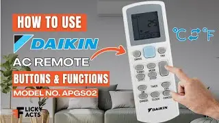 How to Use: DAIKIN AC Remote Button & Functions | Heat Pump Remote Guide | Model No. APGS02