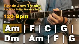 Upbeat Guitar Backing Track in A Minor | Pop Ballad 120 Bpm