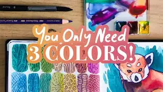 10 Simple Sketchbook Ideas with ONLY THREE Colors!