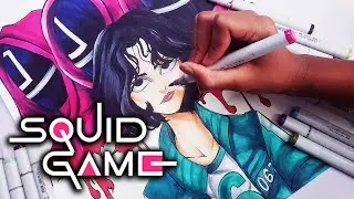 Drawing a Squid Game Poster