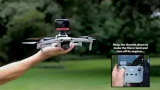 Hand launch and hand land DJi Mavic Air 2 With Insta360 One X and Insta360 One R