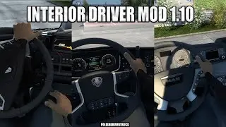 ✅[ETS2. V1.40]...PDT...Interior Driver Mod 1.10
