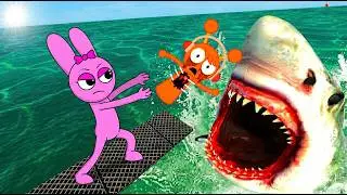 PINKI VS OREN INCREDIBOX SPRUNKI - Funny Ragdoll Falls [GMOD]