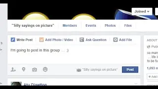 How to post on a Facebook Group