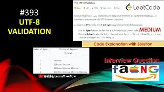 UTF-8 Validation | LeetCode 393 | Google Interview Question | Bit Manipulation 