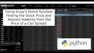 Using Scipy to Find the Prices of a Stock and its Volatility from a Call Spread Price