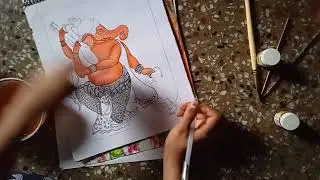 Dancing ganesh draw part 2 is very easy draw plz like it