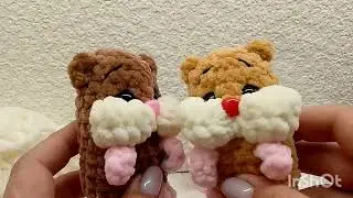Хомяк вязаный крючком/ Мастер класс по вязанию хомячка из плюшевой пряжи.