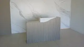 como hacer un mueble de recepción con lambrin de pvc