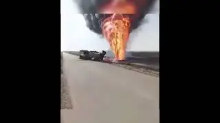 🔥 Огненный гейзер открылся в Сирии из-за нефтекрадов