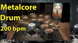 Metalcore style drum track 200 bpm