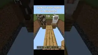 How to save mobs in minecraft #minecraft #memes #minecraftshorts