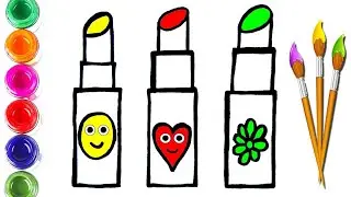 How To Draw Makeup, Lipstick for Children and Toddler| Makeup drawing easy | How to draw Lipstick