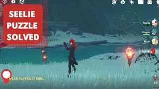 Genshin Impact Seelie Puzzle Solved near Skyfrost Nail | Starsilver location