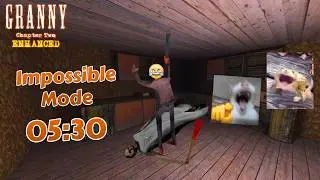 Granny 2 Enhanced - Impossible Mode - Door Ending & Grandpa has shotgun