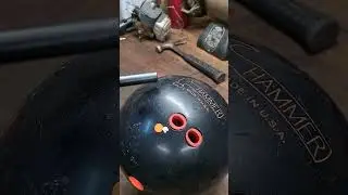 Ramset vs Bowling ball, using Phillip the nail and some extra hammer.
