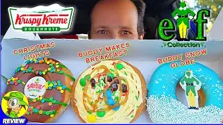 Krispy Kreme® ELF DOUGHNUTS COLLECTION Review 🧝🎄🍩 ALL 3 NEW FLAVORS! 🤩 Peep THIS Out! 🕵️‍♂️
