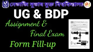 Nsou BDP & UG Assignment Exam form fill-up /Final exam 👉Official Notice