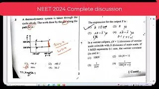 NEET 2024 Complete Paper Discussion With Answer Key | Physics | Chemistry | Botany | Zoology