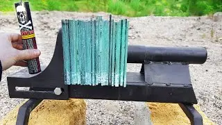 EXPERIMENT : GLASS vs DIY .  How many layers of glass will crush ?